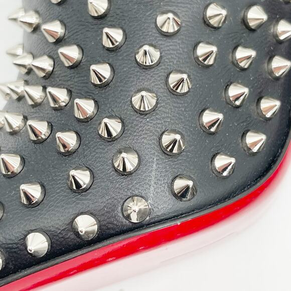 Christian Louboutin Black Condora Booty Spiked Leather Heeled Ankle Boots EU 40 - Picture 7 of 15